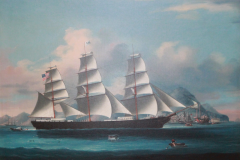 American Clipper Ship "Agnes" Off Hong Kong by Lai Sung