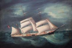 American Barque under shortened sail