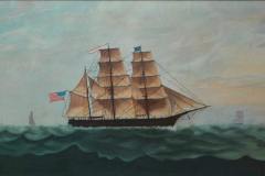 "J Ellingwood", American Barque, under Full Sail by unknown artist