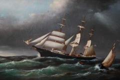 American Clipper Hoved to before the Wind