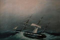 Ship in Heavy Seas by Clement Drew (unsigned)